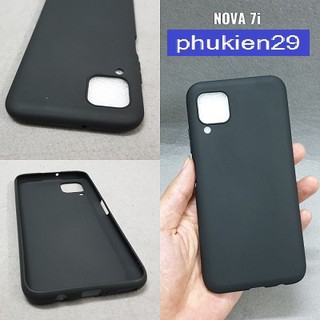 [HUAWEI NOVA 7I] Ốp lưng silicon đen nhám cao cấp Henyou