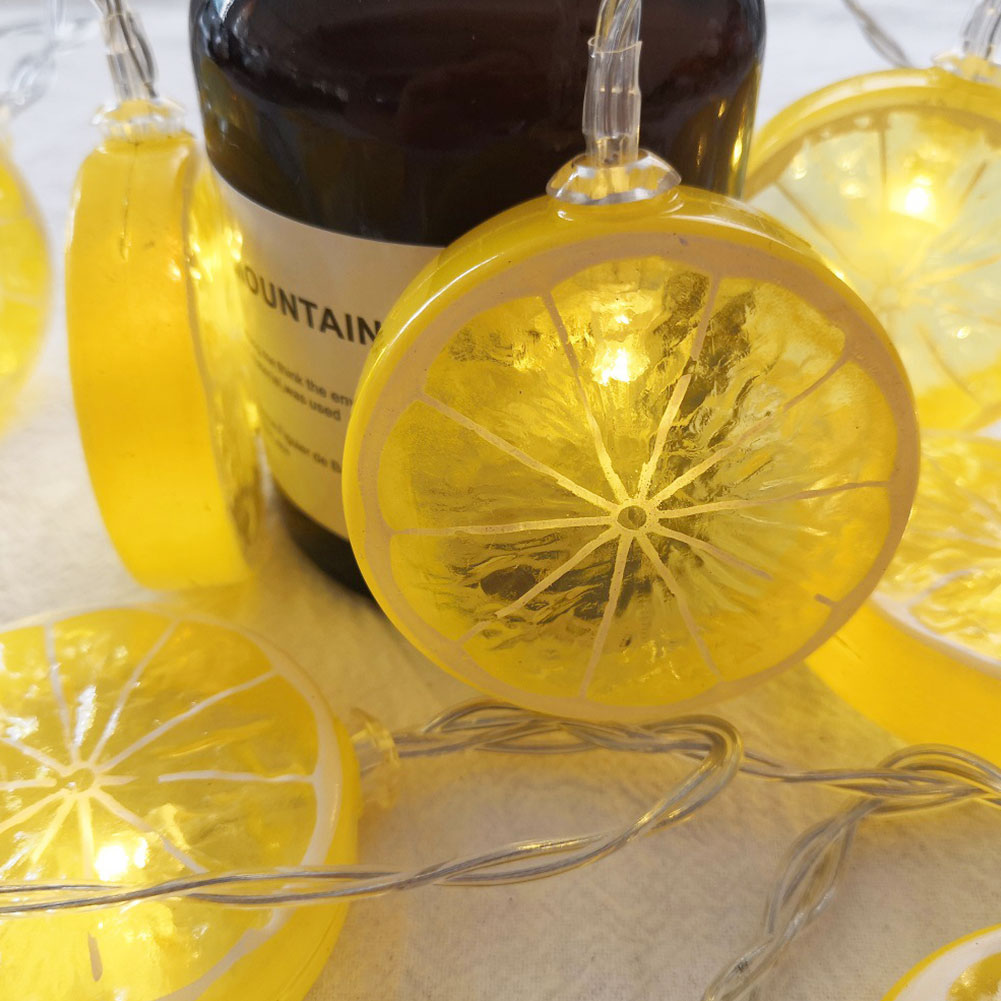 Dây đèn led 10 bóng dài 2m hình lát chanh xinh xắn dùng trang trí