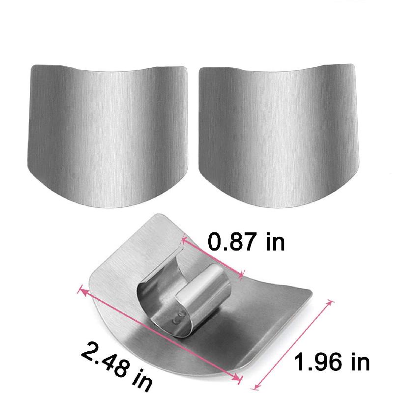 JOSMOMO 1 cái Dụng cụ bảo vệ ngón tay để cắt Dụng cụ nhà bếp Thép không gỉ Bảo vệ ngón tay Bảo vệ ngón tay Tránh làm tổn thương khi cắt lát và thái hạt lựu để cắt thực phẩm Cắt dao