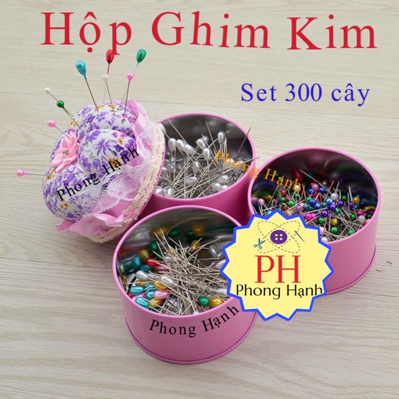 Hộp Ghim Kim nữ hoàng (tặng kèm kim)