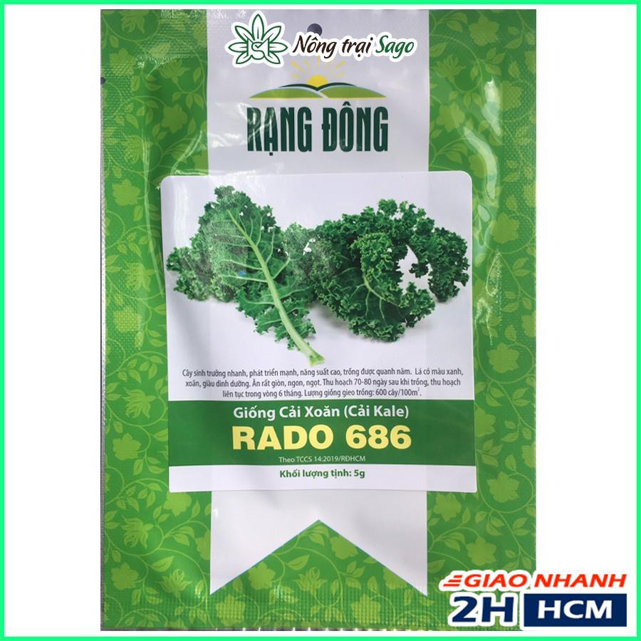 Hạt giống Cải Xoăn Kale Năng Suất Cao, Trồng Quanh Năm, Sinh Trưởng Mạnh (gói 5gr) - Nông Trại Sago