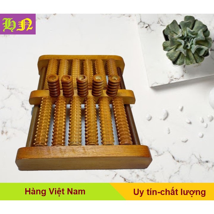 Bàn lăn gỗ Massage chân 6 hàng kích thước cở đại-HNStore115