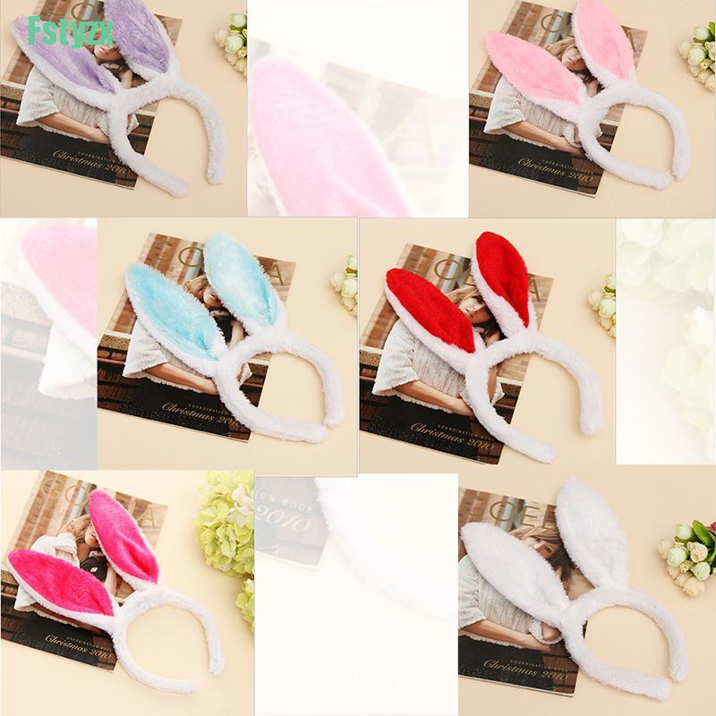 fstyzx Fashion New Plush Fluffy Bunny Rabbit Ears Headband Costume Accessory Dress Up