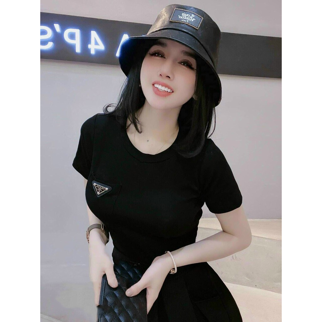 [HOT] ÁO CỖ TRÒN TÚI LÔGÔ DA Y HÌNH YL18321