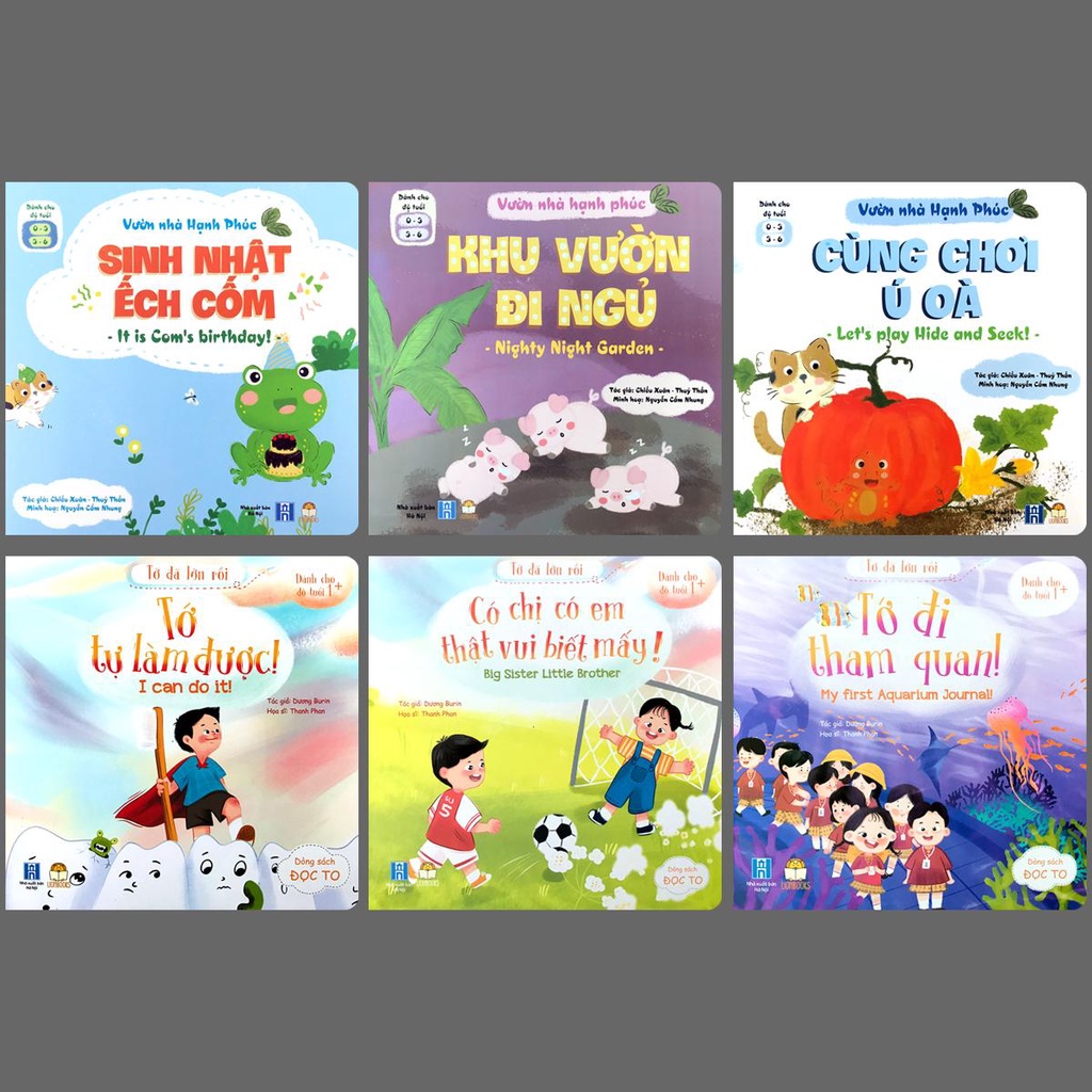 Sách - Gia đình bé bỏng - Dòng sách đọc to 0 - 6 tuổi tặng stickers or Postcard or tranh tô màu (Combo tùy chọn)