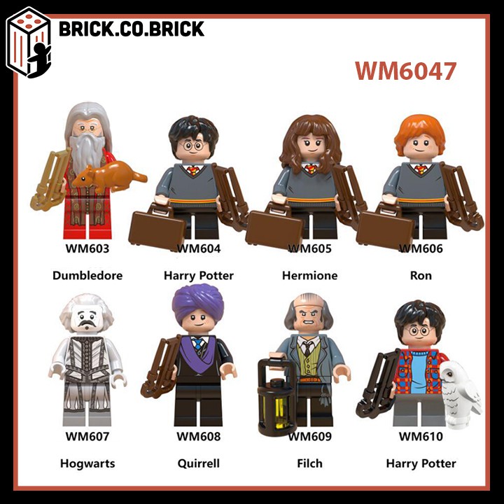 WM6047 - Shopee Non Lego Minifigures trong Harry Potter - Đồ chơi Lắp ghép Xếp hình Mini Mô hình: Dumbledore, Hagrid,.