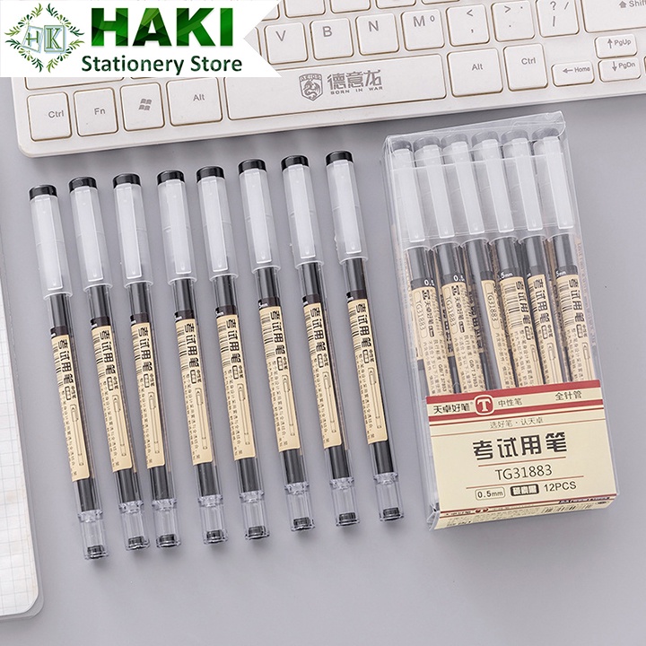 Bút Muji HAKI bản dupe bút gel đen xanh đỏ viết đều mực phụ kiện văn phòng phẩm (1 chiếc) B50