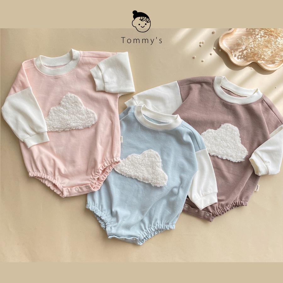 Body Dài Tay Thu Đông Bộ Đồ Liền Thân Mây Trắng Cho Bé Trai Bé Gái 3-36 Tháng Phom Bí Siêu Xinh TOMMY HOUSE