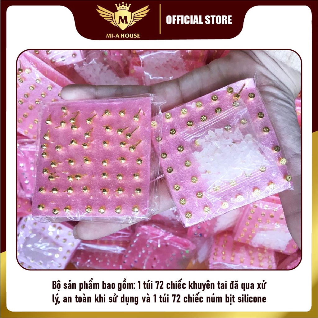 Vỉ đạn bạc bắn lỗ tai, khuyên bấm lỗ tai và núm bịt mua thêm cho súng bấm lỗ tai