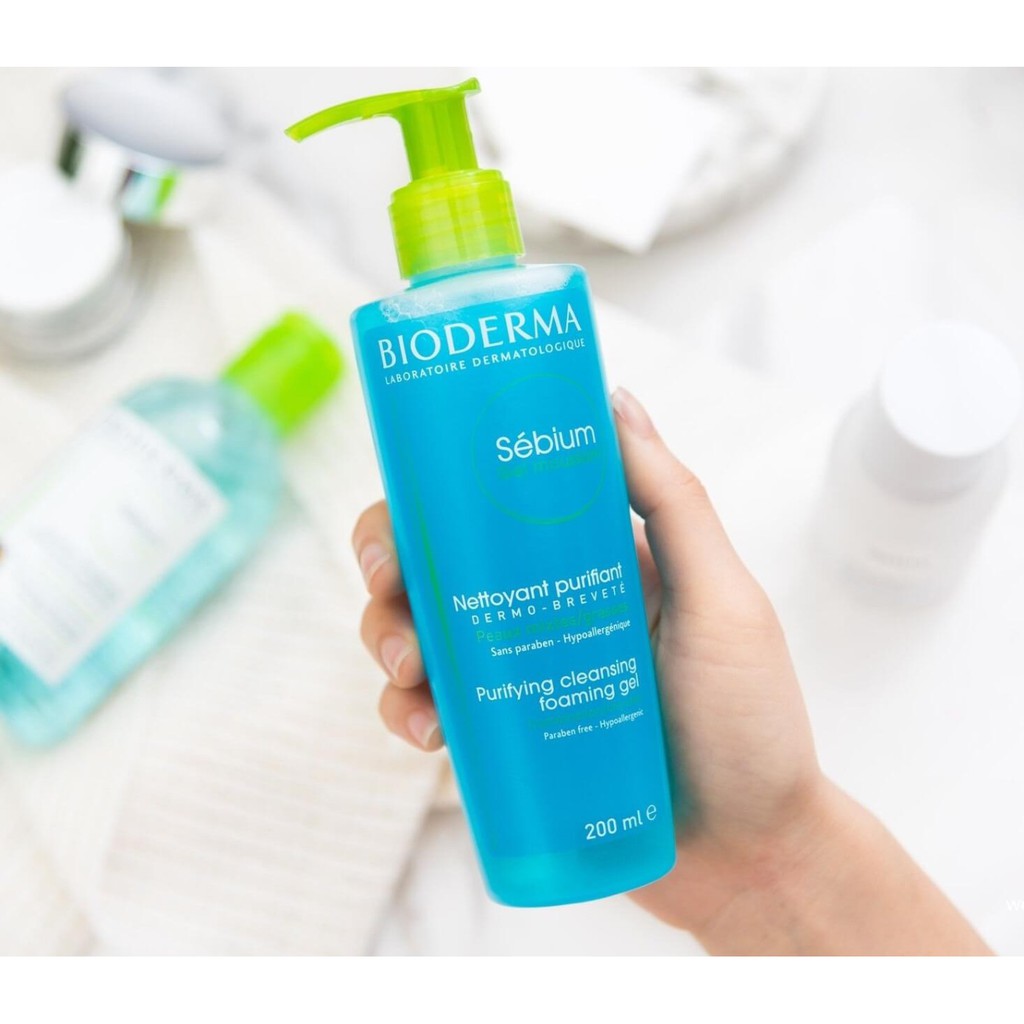 [Bioderma- Maia Beauty] Bioderma Sebium Gel Moussant- Sữa rửa mặt tạo bọt dành cho da dầu 200ml