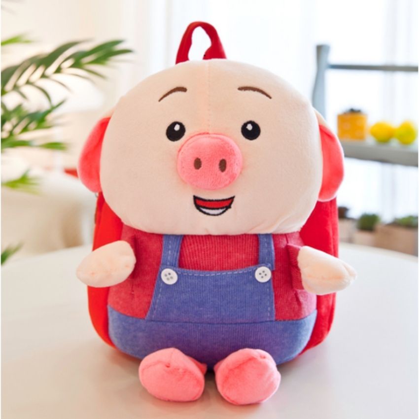 Balo học sinh đi học mầm non thú bông xinh xắn đáng yêu cho bé, chất liệu vải bông tuyết mềm mịn BL-HEO