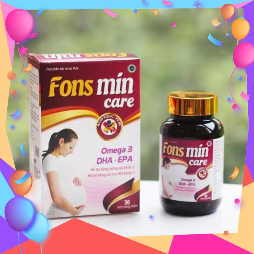 [CHÍNH HÃNG] Bổ sung DHA, EPA, Vitamin và khoáng chất cho bà bầu - Fons Mincare 30 viên
