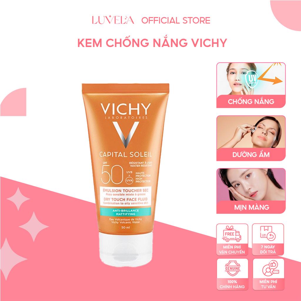 Kem Chống Nắng Vichy Capital Soleil Mattifying Dry Touch Face Fluid SPF 50 UVA+UVB 50ml