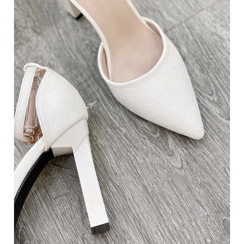 Giày mũi nhọn gót vuông A22