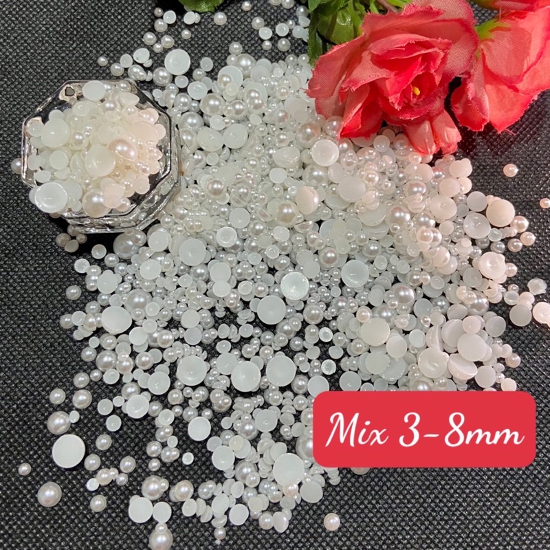 Sét trai nhựa Trắng Tinh loại 1 mix từ 3mm đến 8mm khoảng 1000v
