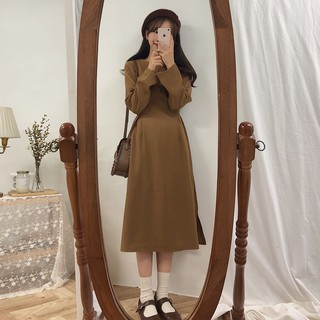 (ORDER - sẵn Đen L ) Váy Moran phong cách hàn quốc vintage
