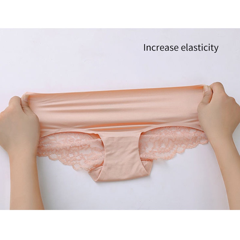 Set 3 quần lót ZXYOUPING lưng cao vừa phối ren size lớn M-XXL cho nữ