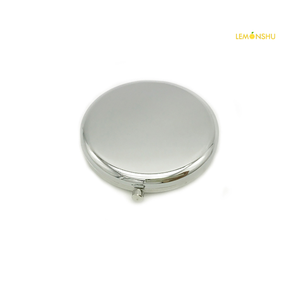 【Beauty】Portable Solid Color Metal Round Case Double-Side Pop-Up Pocket Makeup Mirror | BigBuy360 - bigbuy360.vn