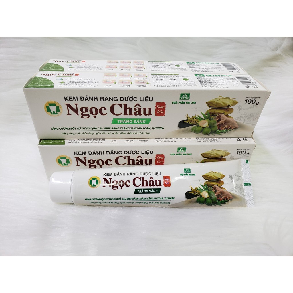 Kem Đánh Răng Dược Liệu Ngọc Châu Trắng Sáng 100g