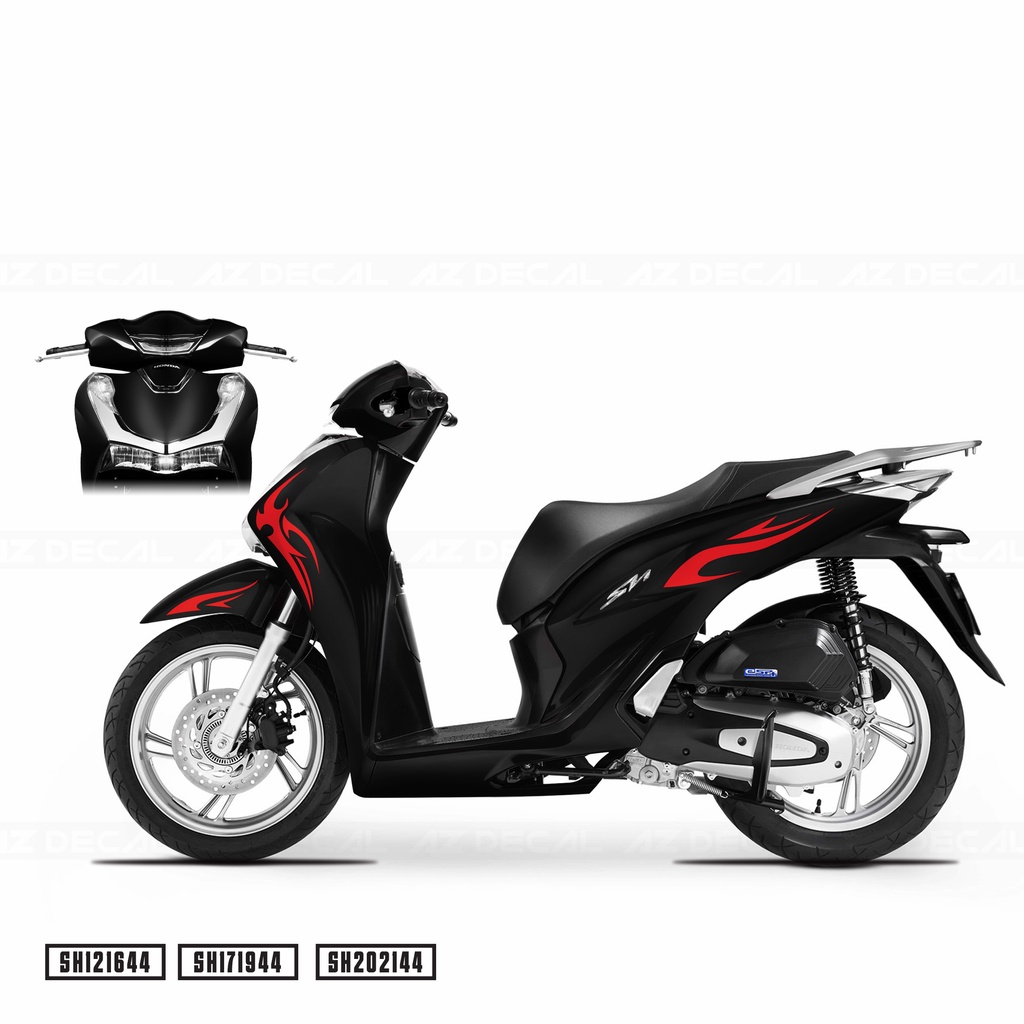 Tem Xe SH Đen Đời 2020 - 2021 - 2022 Đẹp Nhất | Team Decal Rời Dán Xe Máy SH 125i 150i Dễ Dán Bền Màu