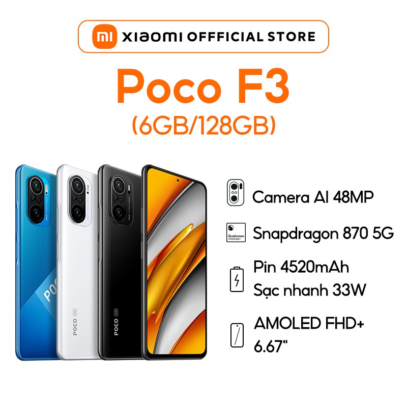 [Mã ELMALL500K giảm 8% đơn 500K] Điện thoại POCO F3 (6GB+128GB)