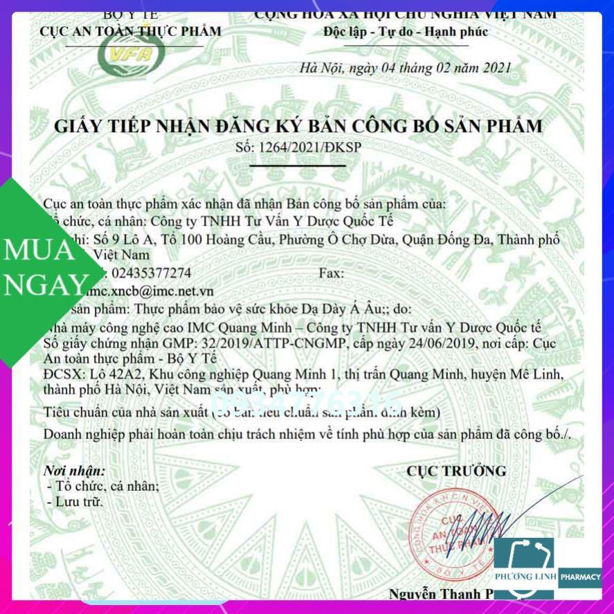 Dạ dày á âu hộp 2 vỉ x 10 viên