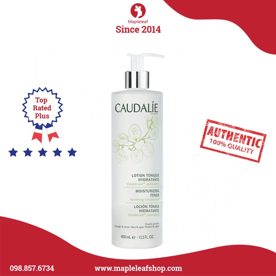 Toner Caudalie Lotion Tonique Hydratante - Toner dưỡng ẩm chiết xuất trái nho