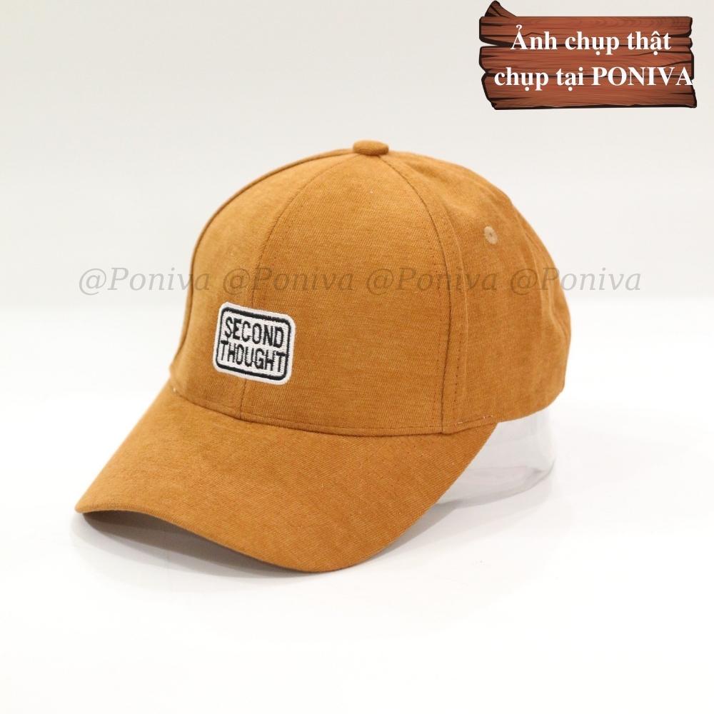 Mũ lưỡi trai ❤️ Nón kết thêu chữ SECON chất vải nhung mịn form unisex  phong cách Ulzzang Thời trang PONIVA siêu hot