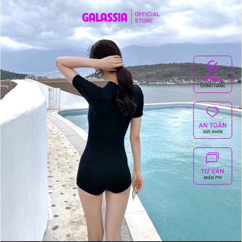 Bikini đi biển đồ bơi nữ 1 mảnh kín đáo dài tay chống nắng đi bơi du lịch GALASSIA