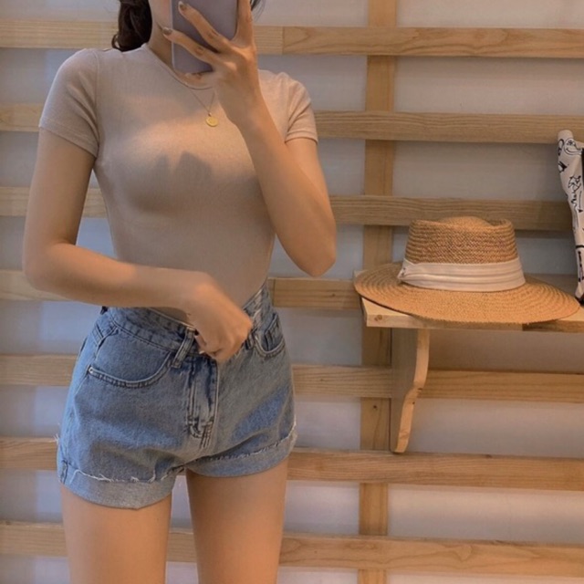 ÁO BODYSUIT ÔM DÁNG XUẤT ÂU HAI KIỂU(ảnh thật)