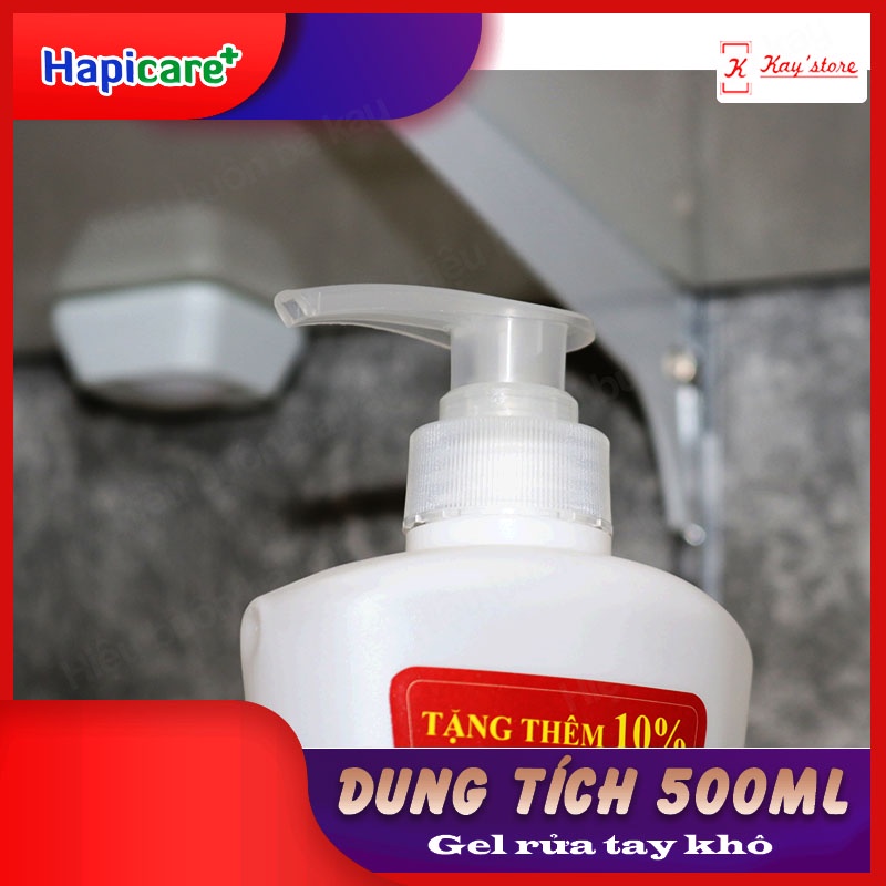 Gel rửa tay khô Hapicare+ (500ml) cho khả năng kháng khuẩn &amp; Khử mùi