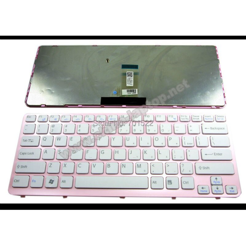 Bàn Phím Laptop Sony Vaio E14 SVE14 SVE141 SVE14 Màu hồng có khung 1 ốc cáp thẳng- Hàng Mới 100%-Phụ kiện giá sỉ