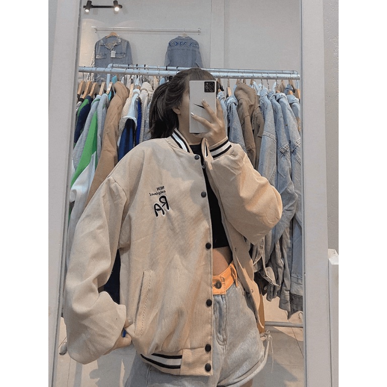 Áo khoac bomber nhung tăm RA [ HÌNH THẬT SẢN PHẨM ] siêu đẹp  - ĐĂNG QUANG FASHION