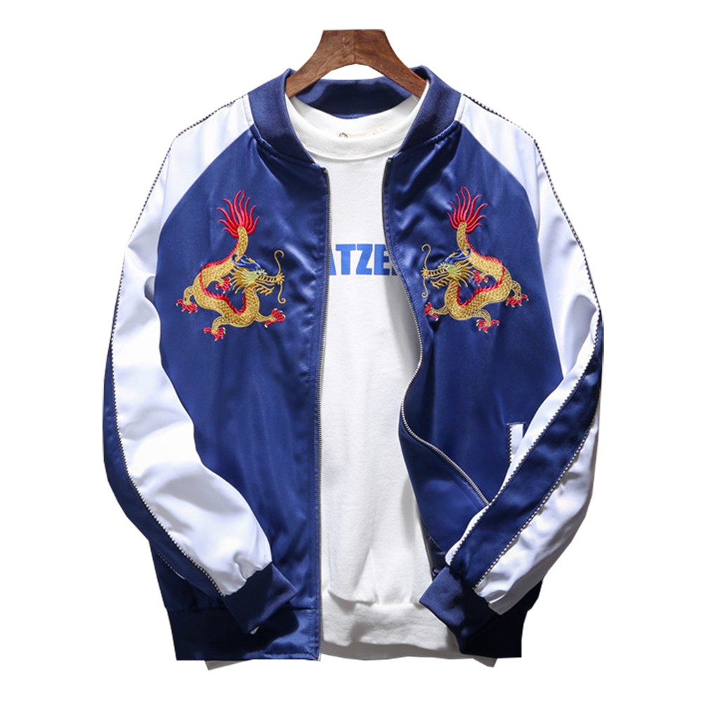 Áo Khoác Nhẹ Nam Nữ Khóa Kéo In Rồng Bay Kiểu Dáng Bomber Trẻ Trung AO KHOAC NAM 9000032