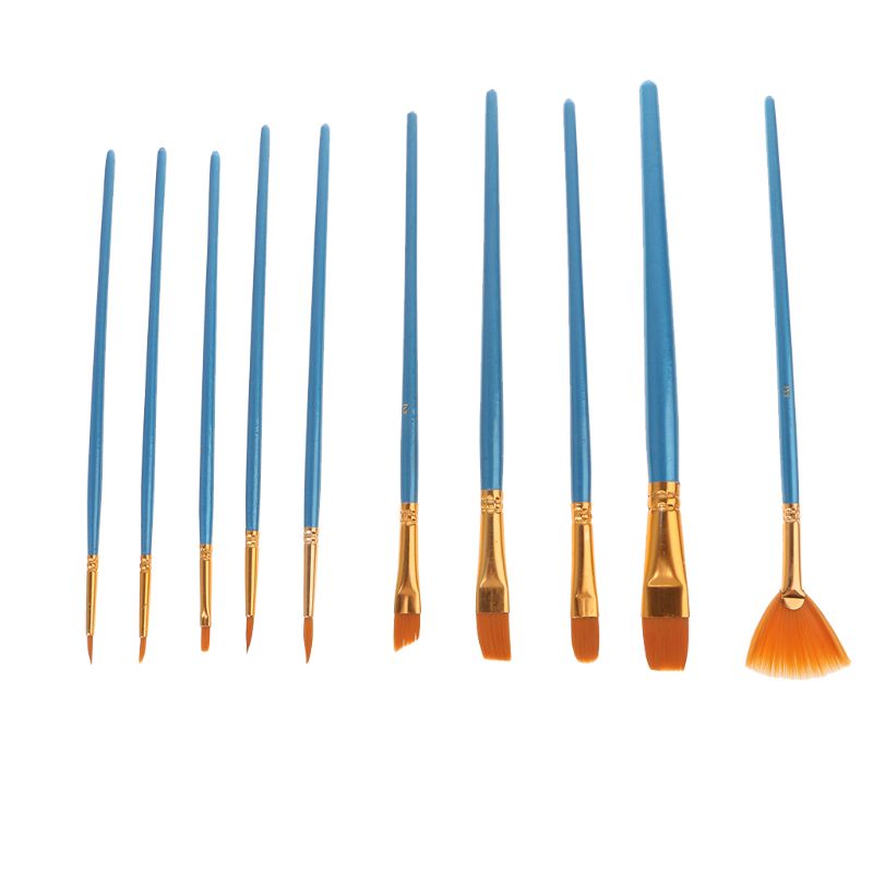 ✿ Set 10 Cọ Vẽ Màu Nước Chuyên Nghiệp