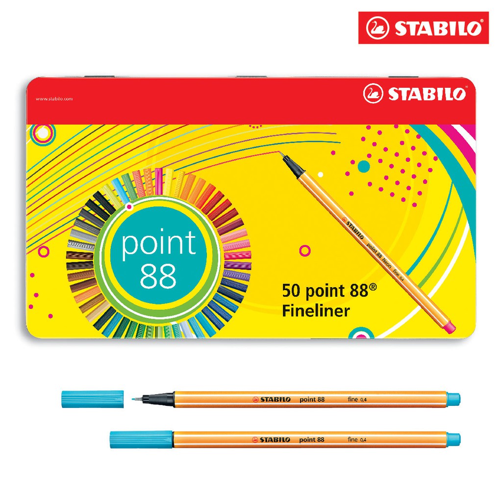 Bộ bút lông kim Stabilo 50 màu Point Fineliner PT8850M , 0.4mm