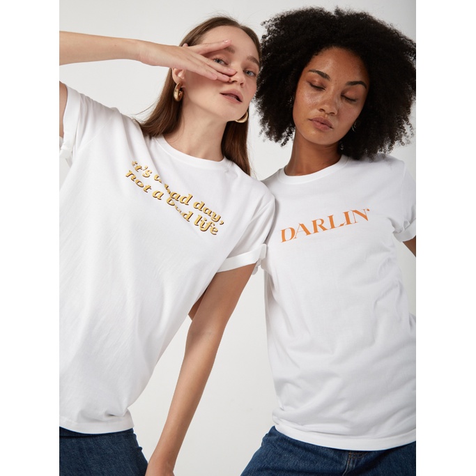 COCO SIN - Áo Thun Trắng Not A Bad Life