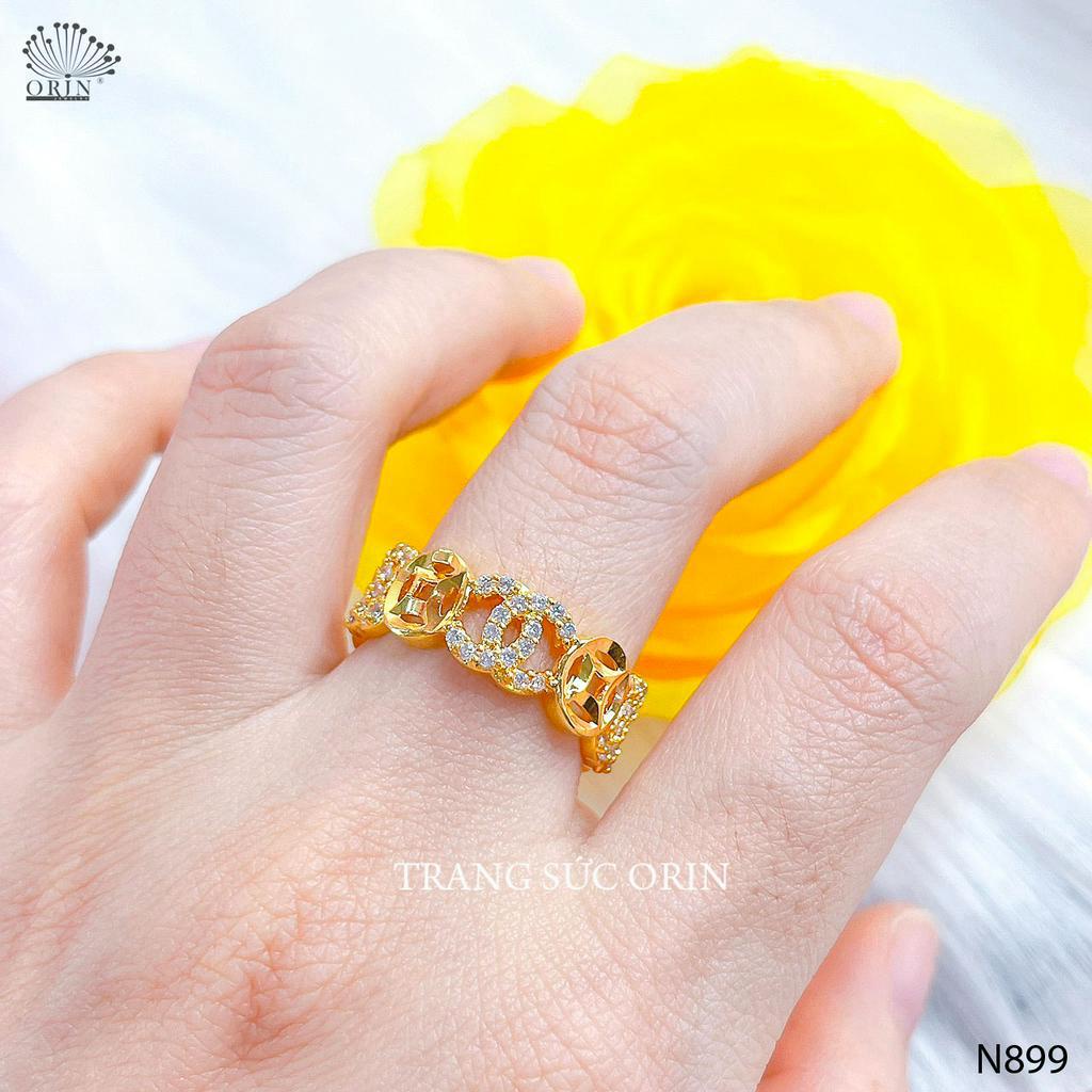 Nhẫn sang trọng 1 hàng đá thiết kế cao cấp Orin N899