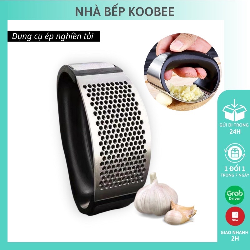 Dụng cụ dập tỏi cầm tay inox cho gia đình