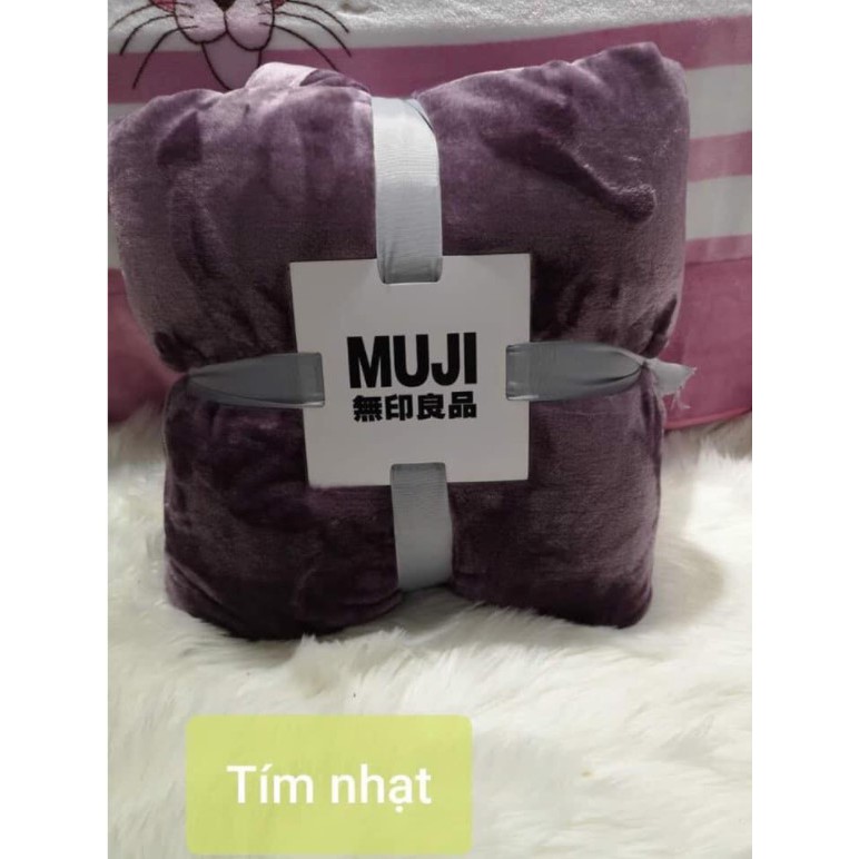 Chăn lông tuyết Muji 2 lớp siêu mềm mịn 2m x 2m3