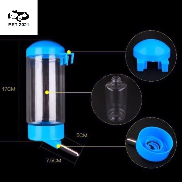 Bình Nước Uống Tự Động , Treo Chuồng Dành Cho Chó Mèo - PET 2021