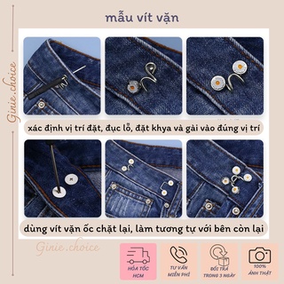 Nút điều chỉnh lưng quần, móc cài lưng quần, gài quần rộng [LOẠI ỐC VẶN]