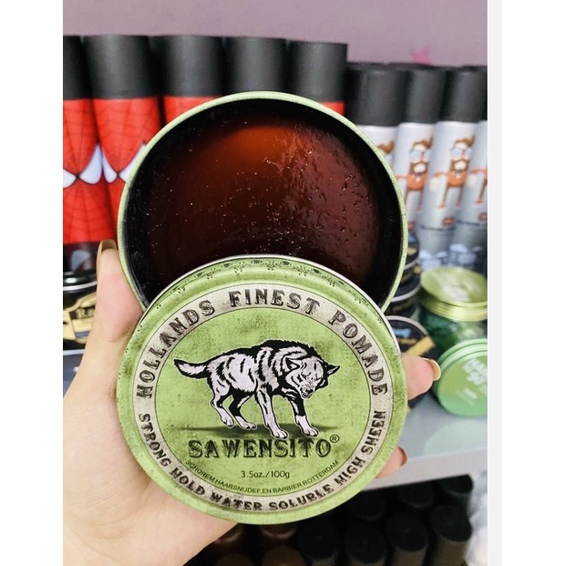 Sáp Vuốt Tóc Sawensito Sói Xanh Green Pomade Hương Vani