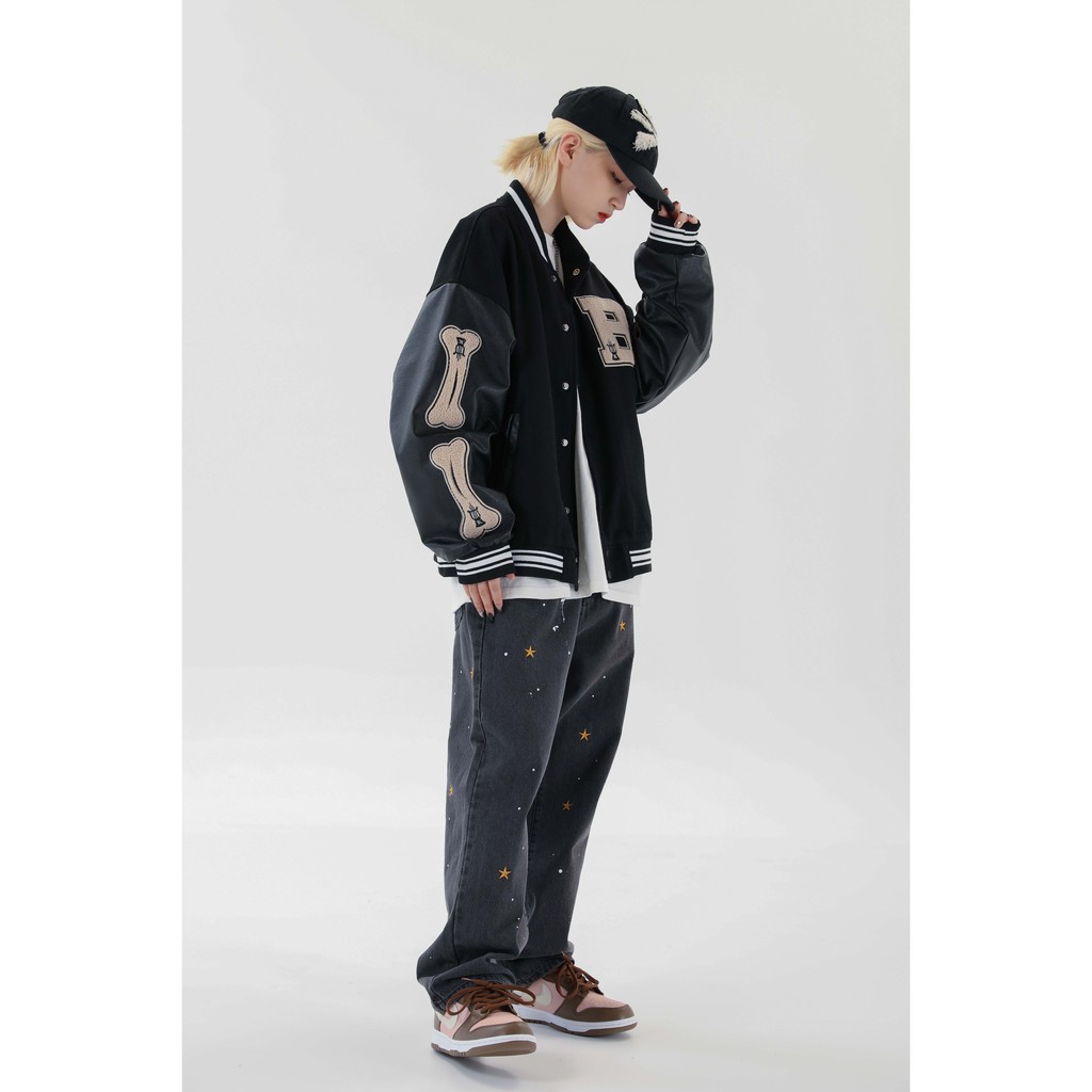 Áo khoác Bomber Made Extreme Bone Varsity