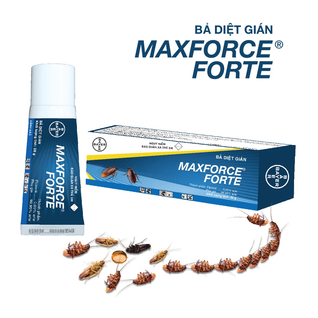 ( SLN 9 ) ( SLN 8 ) Bayer Maxforce Forte thuốc diệt gián dạng bã 20gr