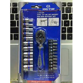 Bộ tuýp 1/4 inch 21 món KINGTONY 2501MR