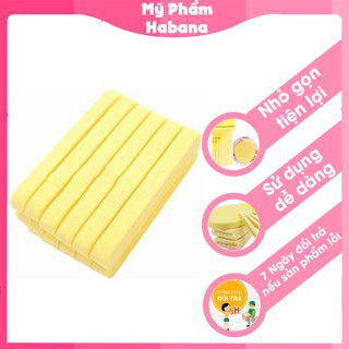Mút rửa mặt bọt biển Chivey chinh hãng tiện dụng nhỏ gọn có thể bỏ túi dễ dàng 12 miếng/1bịch