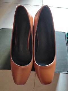Giày Da gót vuông 5 phân basic Vintage - Ord