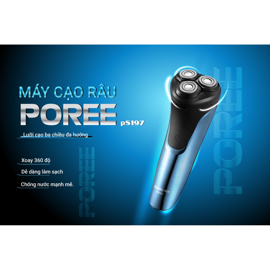MÁY CẠO RÂU 3 LƯỠI POREE