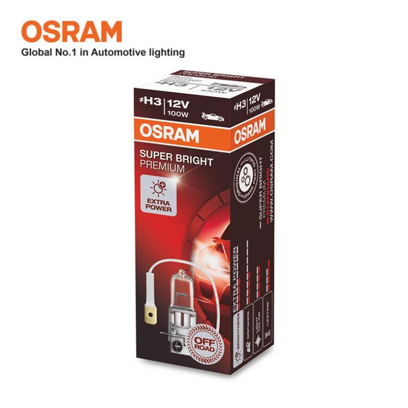Bóng đèn halogen OSRAM SUPER BRIGHT PREMIUM H3 12v 100w - Nhập Khẩu Chính Hãng